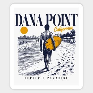 Vintage Surfing Dana Point, California // Retro Surfer Sketch // Surfer's Paradise Sticker